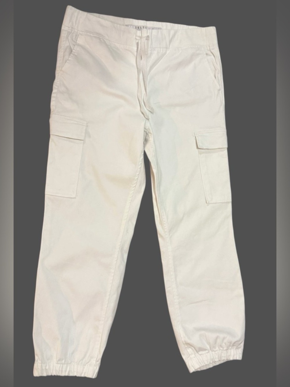 Tinseltown Women's White Cargo Jogger Pants Size L